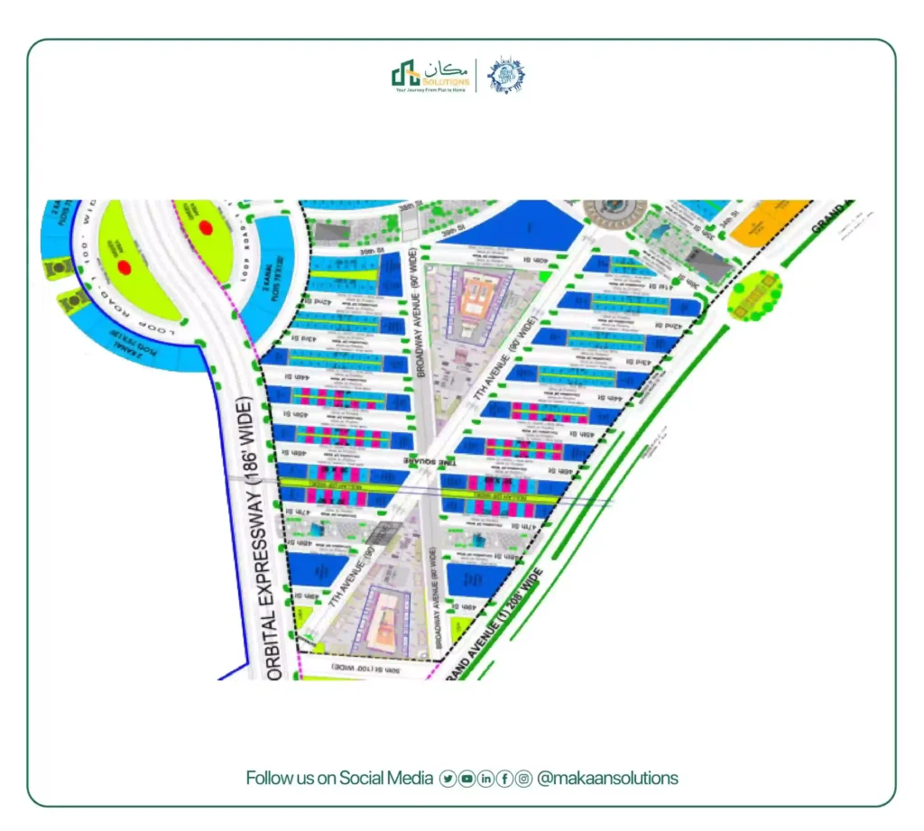 blue world city tourism business district time square master plan