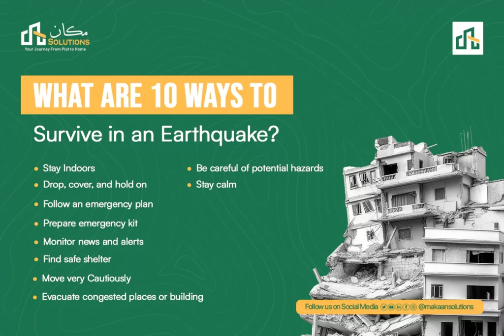 what are 10 ways to survive in an earthquake