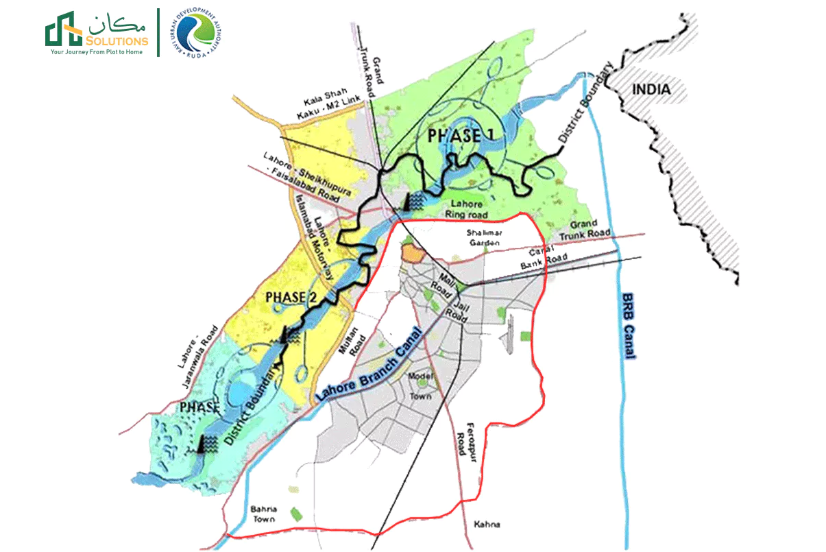 ruda lahore map